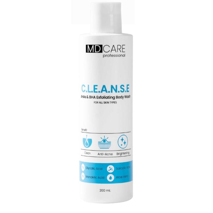 MD CARE Cleanse - Sữa tắm giảm mụn và tẩy tế bào chết